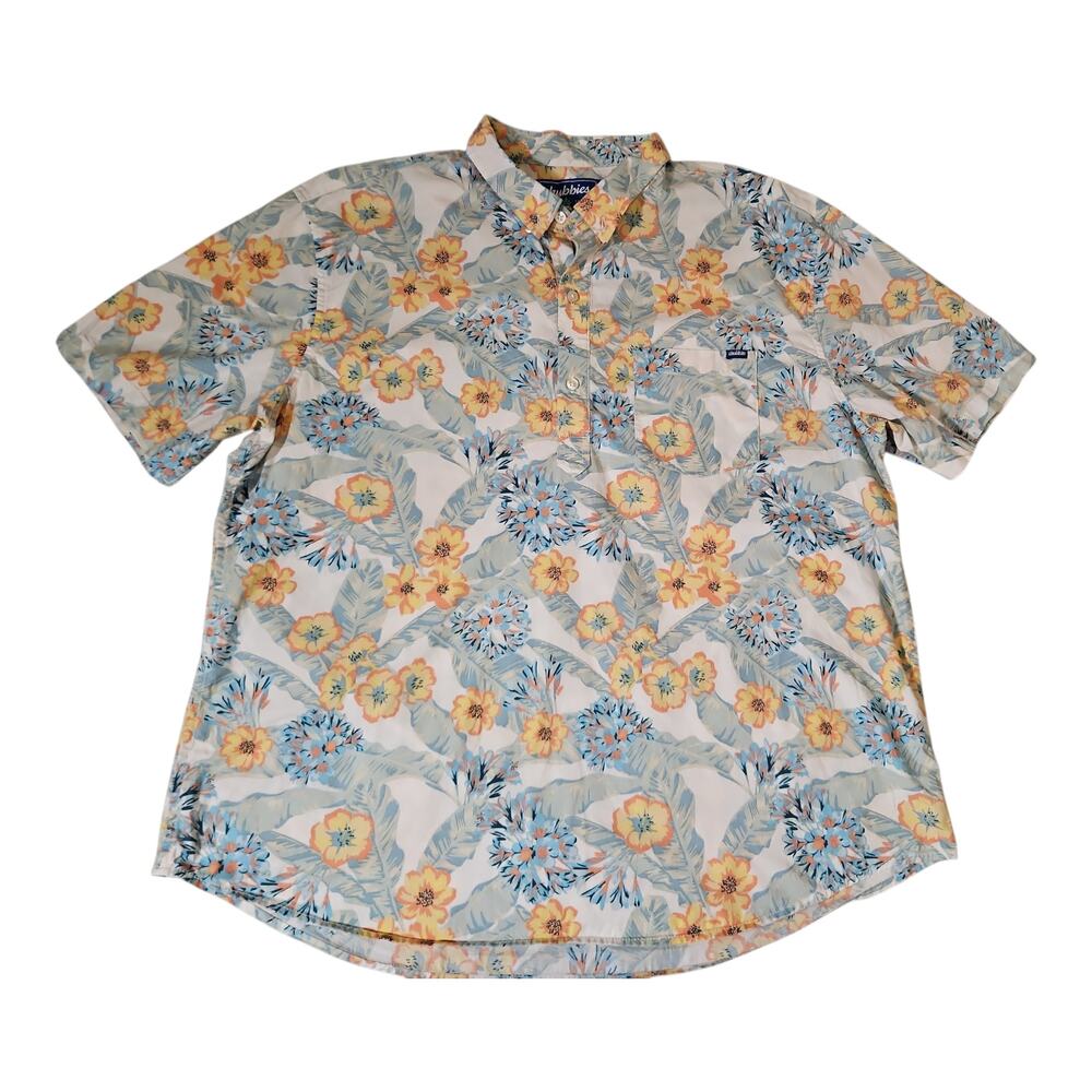 Chubbies Popover Shirt Floral Hawaiian Tropical Beach Resort Mens Size XXLarge